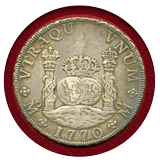 メキシコ 1770MF 8レアル 銀貨 ピラーダラー カルロス3世