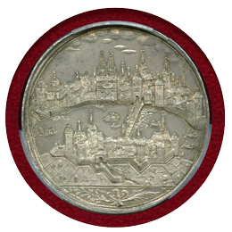 【SOLD】スイス バーゼル ND(1675年) 都市景観 銀メダル 賢王ソロモンの裁き MS62