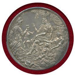 【SOLD】スイス バーゼル ND(1675年) 都市景観 銀メダル 賢王ソロモンの裁き MS62