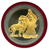 セントヘレナ 2020年 1ポンド 銀貨(金メッキ) ウナとライオン