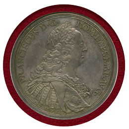 【SOLD】ドイツ ND(1745‐50年) ターラー 銀貨 レーゲンスブルク都市景観 MS64