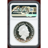 イギリス 2020年 5ポンド(2oz) 銀貨 スリーグレイセス PF69UC FR