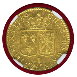 【SOLD】フランス 1786I ルイドール 金貨 ルイ16世 NGC MS61