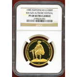 スイス 現代射撃祭 1985年 1000フラン アルトドルフ NGC PF68UC