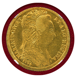 【SOLD】ブラジル 1795B 6400レイス 金貨 マリア1世 NGC MS63