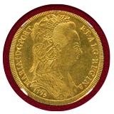 【SOLD】ブラジル 1795B 6400レイス 金貨 マリア1世 NGC MS63