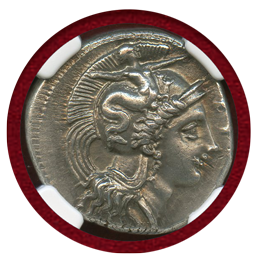 ルカニア ヘラクレア 420-330BC ステーター 銀貨 アテナ ヘラクレス AU