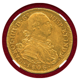 【SOLD】コロンビア 1806P JF 8エスクード金貨 フェルディナンド7世 NGC AU58