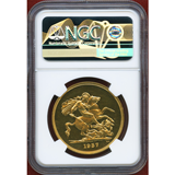 イギリス 1937年 5ポンド プルーフ 金貨 ジョージ6世 NGC PF62UC