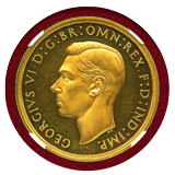 イギリス 1937年 5ポンド プルーフ 金貨 ジョージ6世 NGC PF62UC