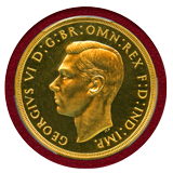 イギリス 1937年 5ポンド プルーフ 金貨 ジョージ6世 PCGS PR64CAM
