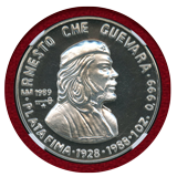 【SOLD】キューバ 1989年 10ペソ プルーフ銀貨 チェ・ゲバラ 生誕60年記念 PF68UC