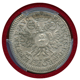 ドイツ レーゲンスブルク 1754年 2Kr 銀貨 PCGS AU Detail