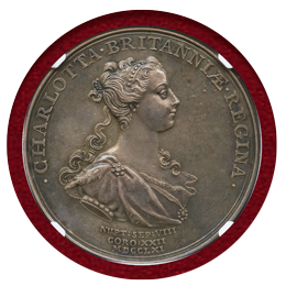 【SOLD】イギリス 1761年 ジョージⅢ世 戴冠式(コロネーション) 銀メダル MS61