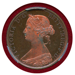 イギリス 1868 1/2ペニー 銅貨 プルーフ ヴィクトリア バンヘッド PCGS PR64RB