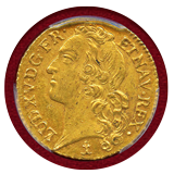 フランス 1743/2N ルイドール 金貨 ルイ15世 PCGS MS62