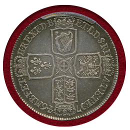 イギリス 1746年 LIMA クラウン 銀貨 ジョージ2世 PCGS AU58