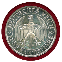 ドイツ ワイマール共和国 1929E 5マルク 銀貨 マイセン プルーフ