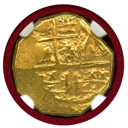 コロンビア (1694-1713) 2エスクード 金貨 スペイン財宝船団 NGC MS62