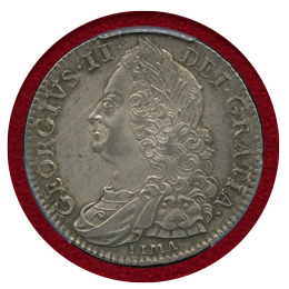 【SOLD】イギリス 1746年 1/2クラウン 銀貨 ジョージ2世 PCGS MS63