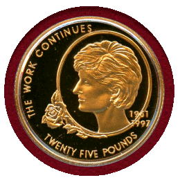 ジャージー/オルダニー/ガーンジー 2002年 25ポンド 金貨 ダイアナ プルーフ 3枚セット