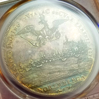 【SOLD】ドイツ ニュルンベルク 1721PGN ターラー 銀貨 都市景観 PCGS MS61