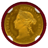 イギリス 1868年 2フローリン 金貨 試作貨 ヴィクトリア女王 NGC PF65CAMEO