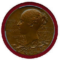 イギリス 1897年 銀/銅メダルセット ヴィクトリア PCGS SP64/SP65