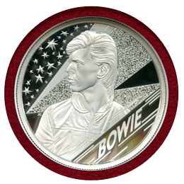 イギリス 2020年 5ポンド(2oz) 銀貨 デヴィッド・ボウイ NGC PF70UC FR