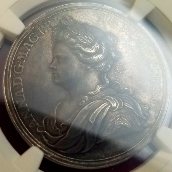 ブラック系格安販売の イギリス 1713年 アン女王 ユトレヒト締結記念 
