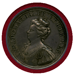 イギリス 1709年 銀メダル アン女王 マルプラケの戦い 戦勝記念 NGC MS60