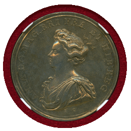イギリス 1709年 銀メダル アン女王 モンス占領記念 NGC AU58