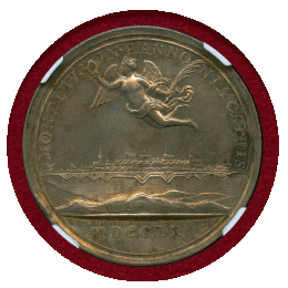 イギリス 1709年 銀メダル アン女王 モンス占領記念 NGC AU58