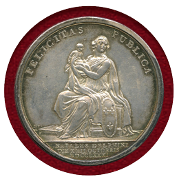 【SOLD】フランス 1781年 ルイ16世 マリー・アントワネット 王子誕生記念銀メダル