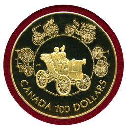 カナダ 1993年 100ドル プルーフ 金貨 カナダ初電気自動車