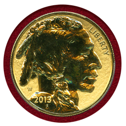 【SOLD】アメリカ 2013W $50 金貨 バッファロー リバースプルーフ PCGS PR70