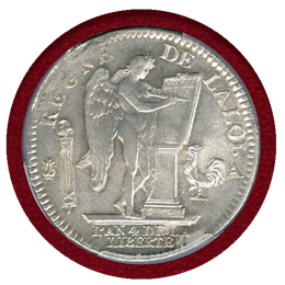 フランス 1792A エキュ 銀貨 ルイ16世 エンジェル立像 PCGS MS64
