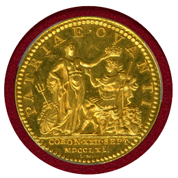 イギリス 1761年 ジョージⅢ世 戴冠式 金メダル PCGS SP61