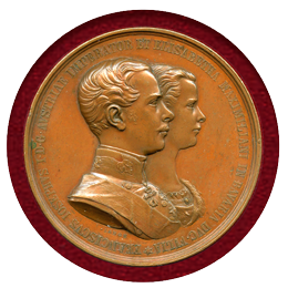 オーストリア 1854年 フランツ・ヨーゼフ1世 ご成婚記念銅メダル