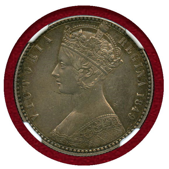 JCC | ジャパンコインキャビネット / 【SOLD】イギリス 1849年 銀貨 ヴィクトリア ゴッドレスフローリン NGC AU53