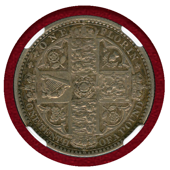 1849年 イギリス ヴィクトリア ゴッドレスフローリン 銀貨 - 旧貨幣 