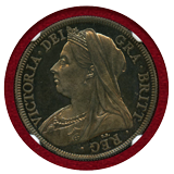 イギリス 1893年 1/2クラウン 銀貨 ヴィクトリア オールドヘッド NGC PF65CAMEO