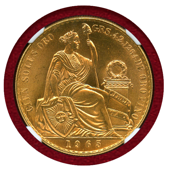 チュニジア金貨 1932年 100フラン MS65 NGC 高評価