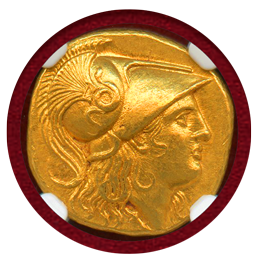 マケドニア王国 (紀元前336-323) アレキサンダー大王 ステーター 金貨 Ch AU FS