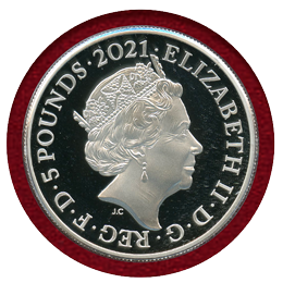 イギリス 2021年 5ポンド 銀貨 ピエフォー PROOF エディンバラ公爵フィリップ王配追悼記念