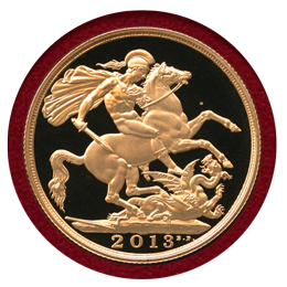 イギリス 2013年 ソブリン プルーフ金貨 エリザベス2世 4枚セットBOX