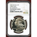 フランス 2000年 10フラン 銀貨 NGC PF69UC