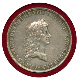 イギリス ND(1667) 銀メダル チャールズ2世 ブレダ条約