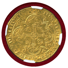 【SOLD】フランス (1364-80) フランカピエ 金貨 シャルル5世 NGC MS62