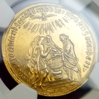 【SOLD】ドイツ ニュルンベルク ND(18世紀) 金メダル(2ダカットサイズ) 洗礼 MS61